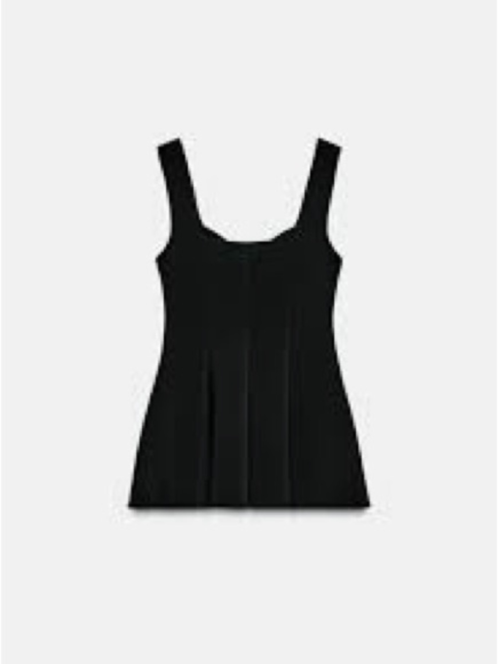 Zara Black Sculpt Fabric Tank